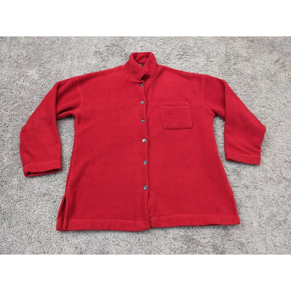 Formula H2W Sweater Woman's Extra Large Red‎ Fleece Button Front Jacket Polartec